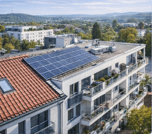 PV-Inspektion Wohngebäude mit Solaranlage
